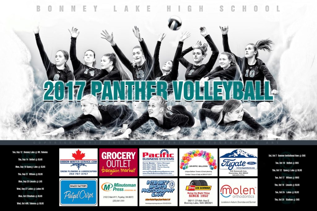 Bonney Lake High School Panther Volleyball Team poster Composite