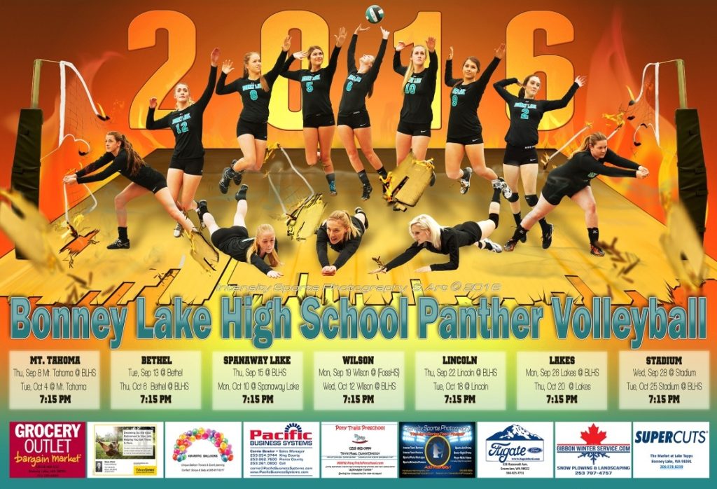 Bonney Lake Volleyball Composite Poster