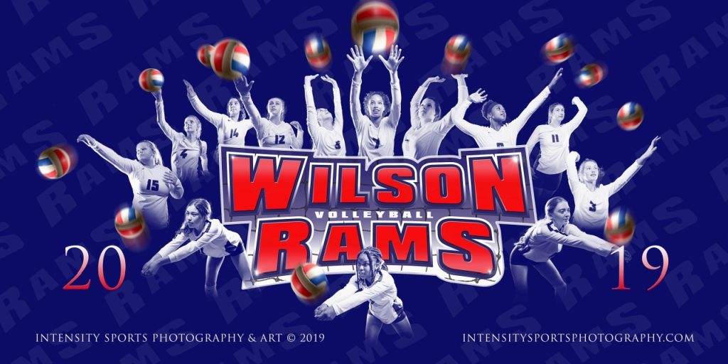 Wilson High School Rams Volleyball banner