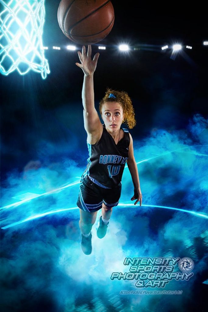 Carleigh DeLapp Bonney Lake Basketball Photo Composite Artwork Senior Photos